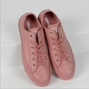 Limited Edition Converse Leather Matte Dusty Rose All Star Low Top